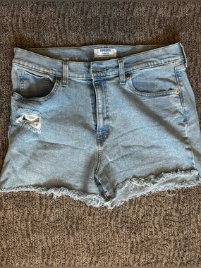 Denizen from Levi's Light Blue Distressed Denim Women's Shorts